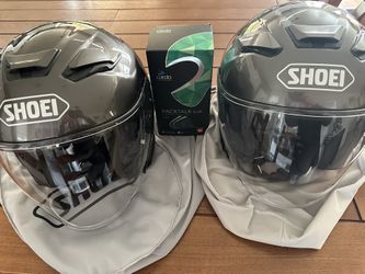 2 Shoei J-Cruise Helmets w/ Pact Talk
