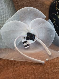 Brand new-  Lele Sadoughi white bridal fascinator hat, often used for weddings or formal events