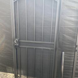 Metal Security Door 32x80  Left Handle