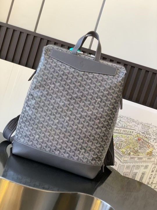 Cisalpin Backpack GREY Leather 33 x 14 x 43 cm