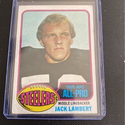 1976 Topps Jack Lambert Rookie Card  Steelers 