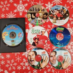 6 CHRISTMAS DVD Movies -  Grinch, ELF, Santa Clause, Holiday, Dogs