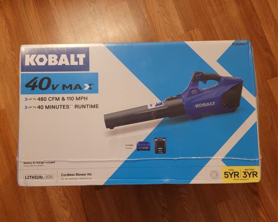 New Kobalt 40v Cordless Blower Kit with Battery and Charger $100 Firm. Pickup Only