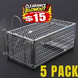 5PACK Live Humane Cage Mouse Trap Rat Hamster Catch Control
