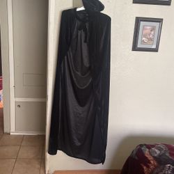 black cape for halloween costume XL