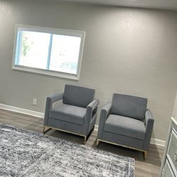 2 velvet Accent Chairs (Brand New)
