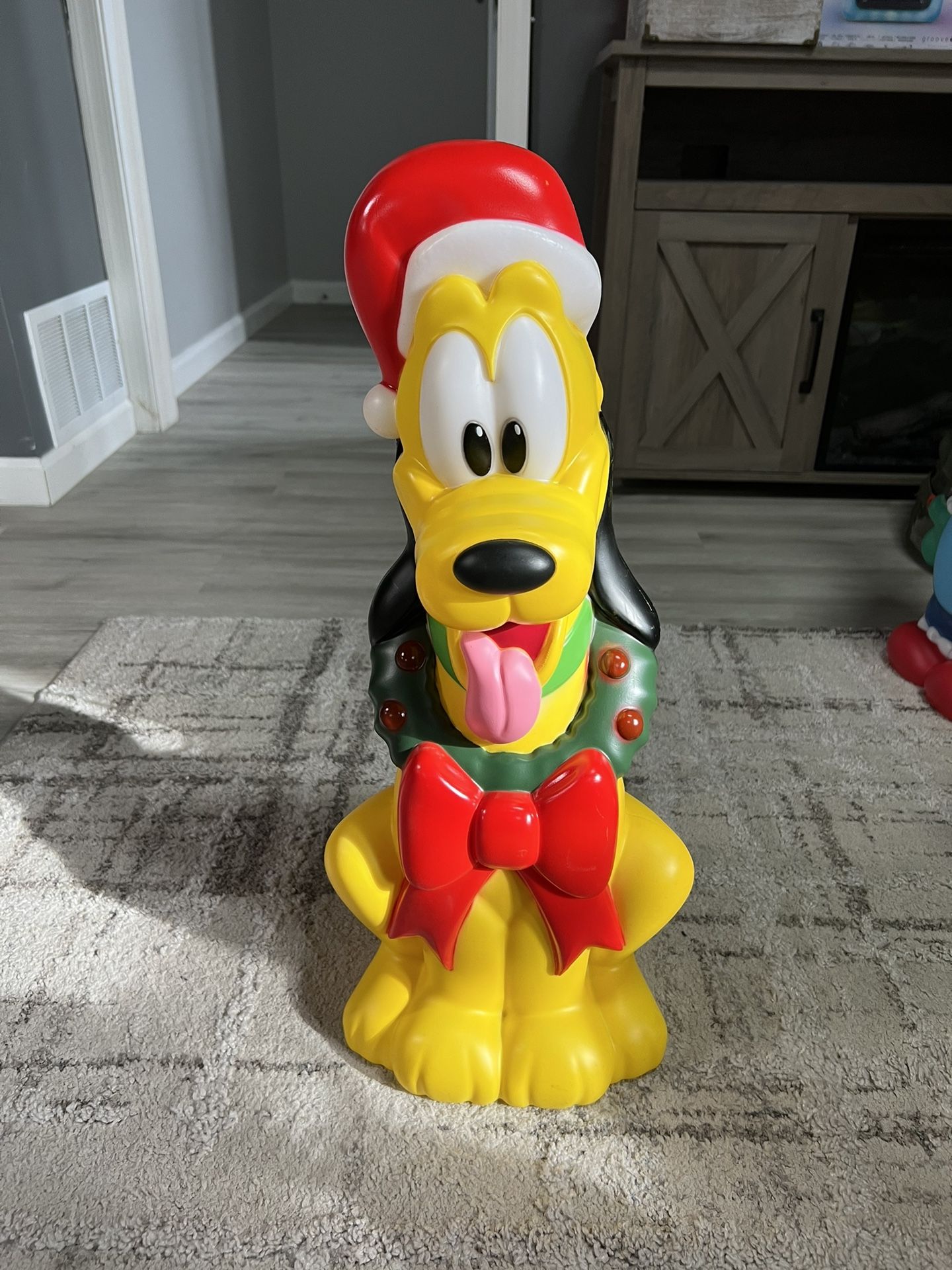 24” Disney Pluto Christmas Plastic Holiday Blow Mold