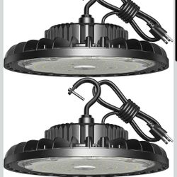 LED High Bay Shop Lights 150W 21000LM 5000K Garage Warehouse Light 2 Pack