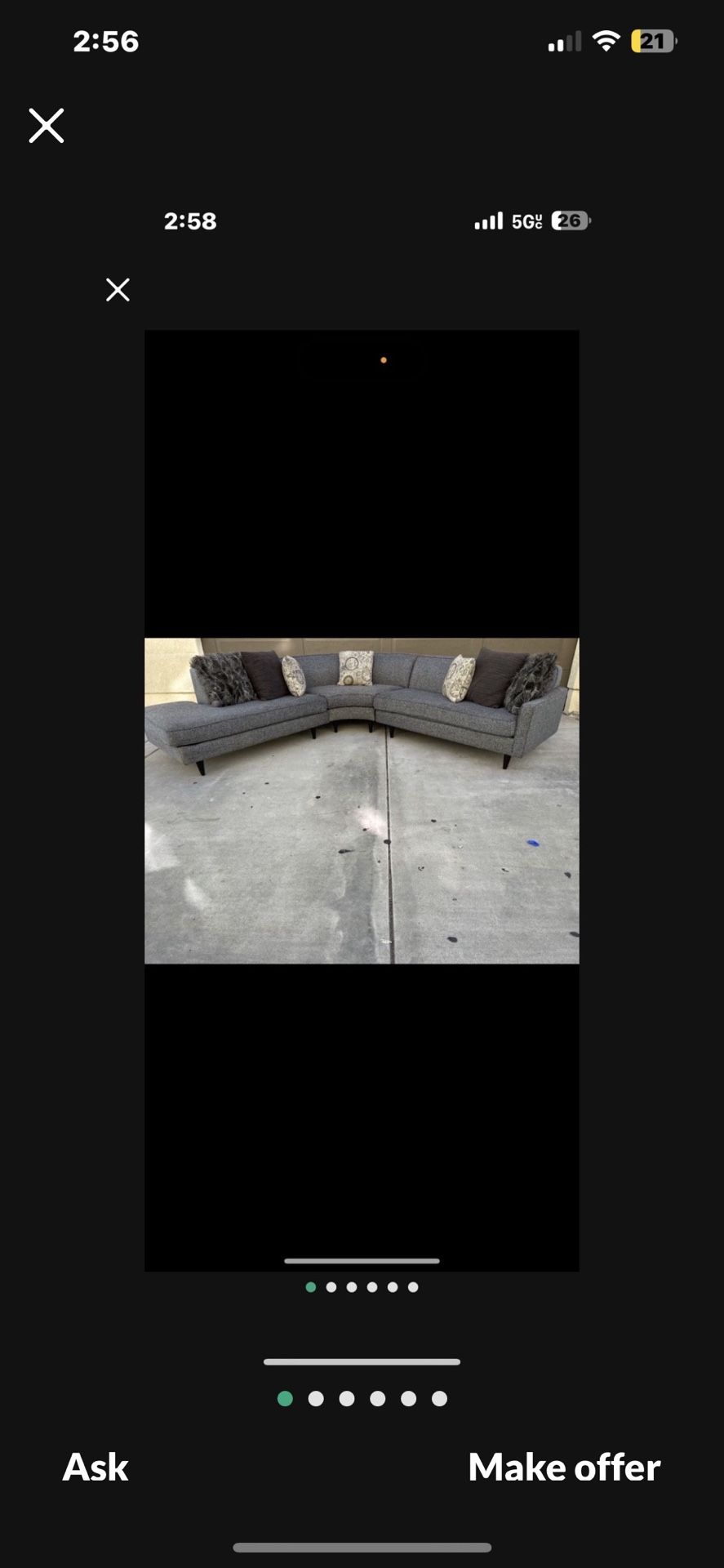 Grey Sectional Couch L Shaped