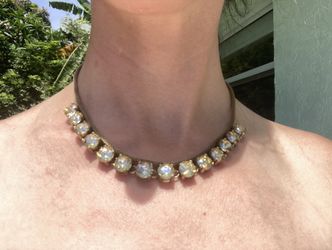 J Crew Yellow Sapphire Crystal Necklace 