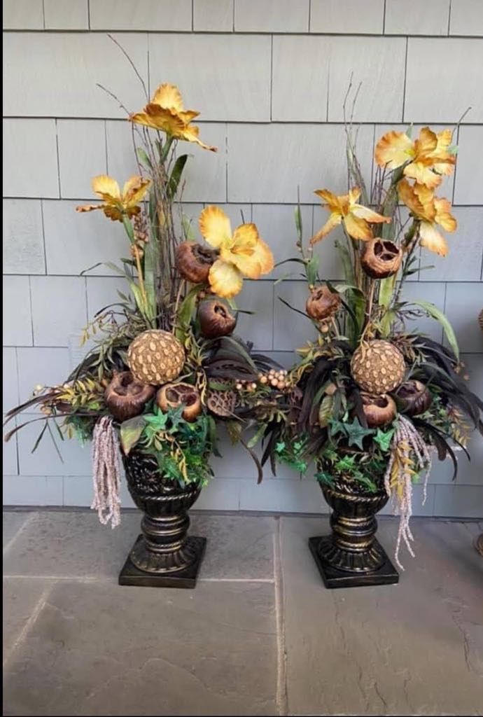 Adorno Floral Con Vase