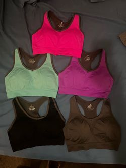 Women’s Seamless Racerback Sports Bra High Impact Support Yoga Gym Workout Fitness