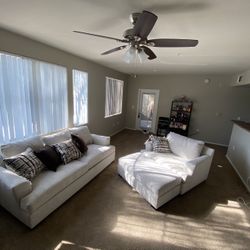 Couch + Oversized Chair/Ottoman – Purchased Within the Last Year