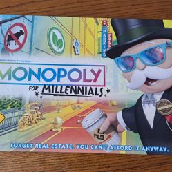 New! Monopoly for Millennials Board Game 