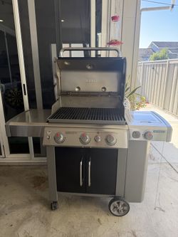 Weber Genesis II 3-Burner Propane Gas Grill with Sear Station, Side Burner + Cover