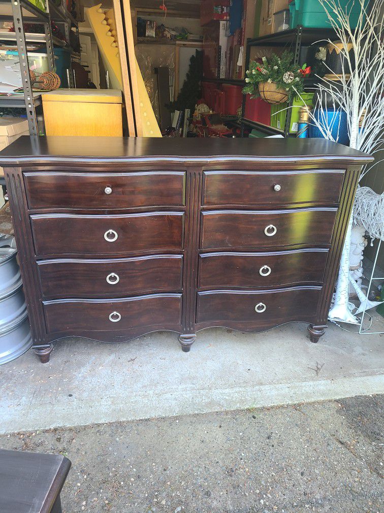 Wood Dresser And  End Tables / Night Stands
