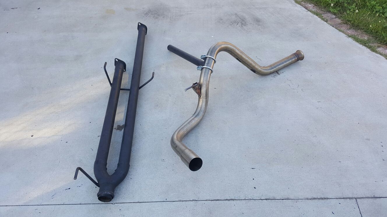 BA Muffler with installed resonator 2015 toyota tundra