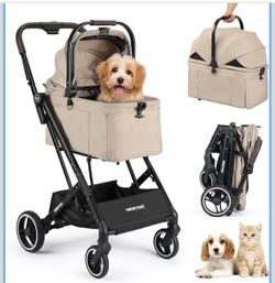 BEBEROAD X2 Pet Stroller, Dog Cat Stroller for Small Pets