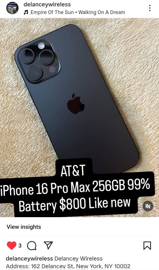 iPhone 16 Pro MAX AT&T