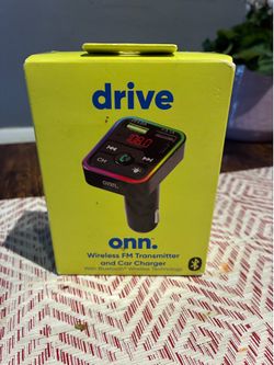 onn. Wireless FM Transmitter Car Charger Bluetooth USB