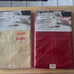 Origins Tablecloth : 2 Oval Tablecloths 60x102 New 