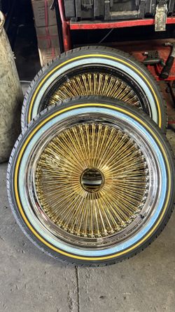 Wire Spoke Gold Chrome Wheels For Sale
