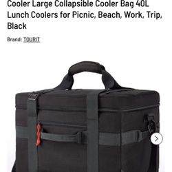 ** 1/2 Off.!!” Tour It Cooler Bag-Black-NEW