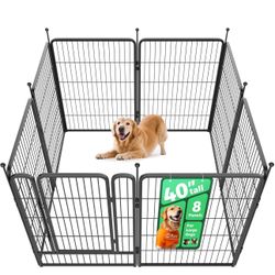 FXW Rollick Unleashed Dog Playpen for Indoor, Yard, RV Camping, 40 inch 8 Panels for Medium and Large Dogs│Patented