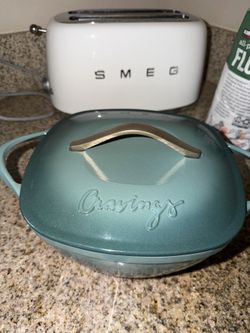 Chrissy tiegan cast iron pan with lid