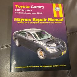 Haynes repair Manual Camry 2007 To 2011