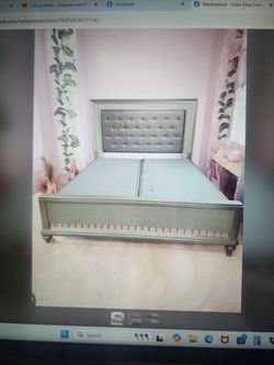 Glam King Size Bed With Box Springs 