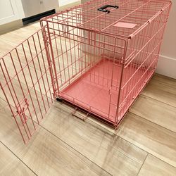Pink Pet Crate Collapsible