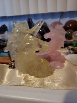 Rare citrine crystal unicorn