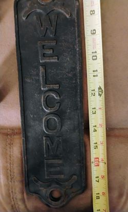 Cast Iron Bear WELCOME sign