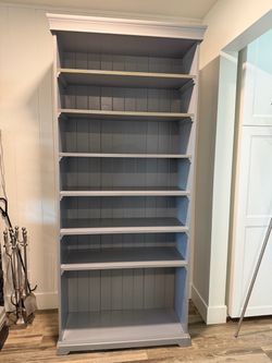 Gray Blue Bookcase