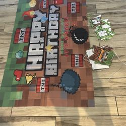 Minecraft Happy Bday Banner