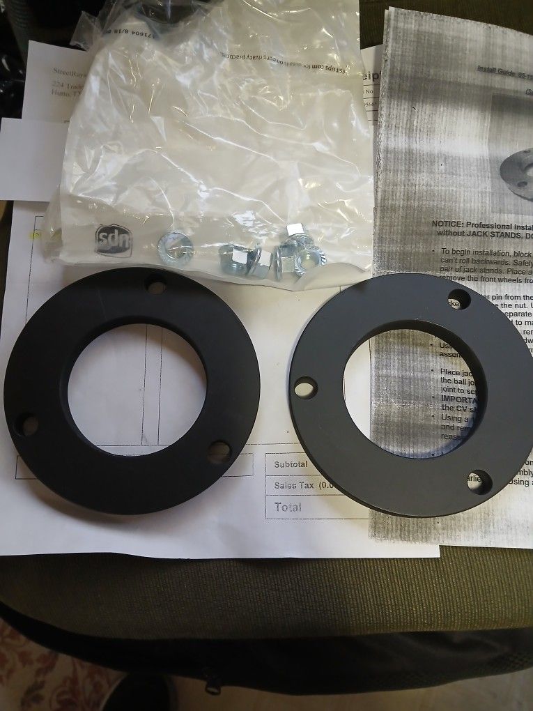 Brand New 2005-15 TOYOTA Tacoma, Forerunner. FJ Cruiser, STREETRAYS 1 Inch Front Lift/ Leveling Spacers