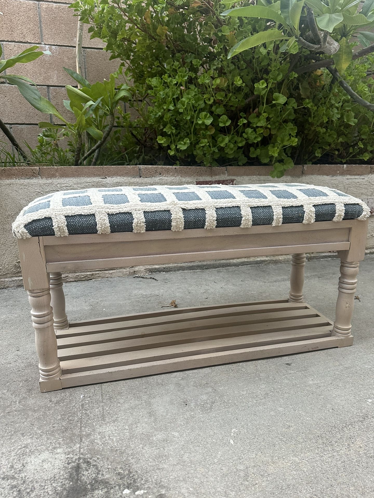 Boho Shoe Bench/ Storage