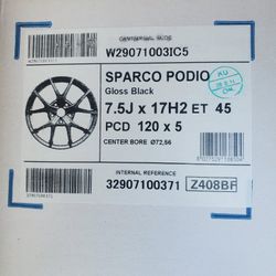 mercedes  rims set of 4 sparco podio  7.5j×17h2 et45