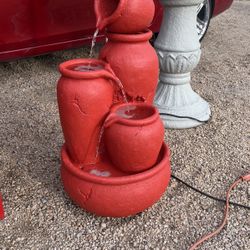 One-Piece Fiberglass Water Fountain w/ Working Pump