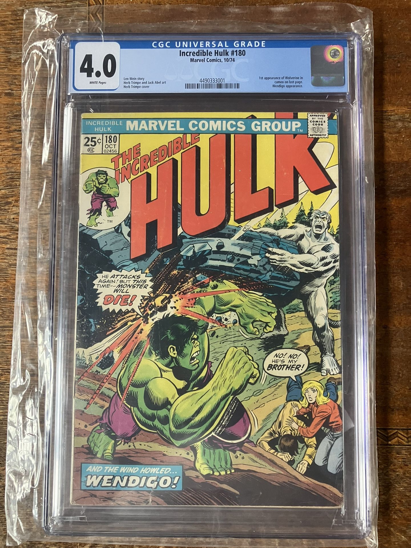 Hulk 180 CGC 4.0
