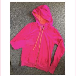 Women's Fleece Hoodie Hot Pink Size Small