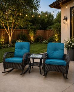 3pc rocking chair set with side table