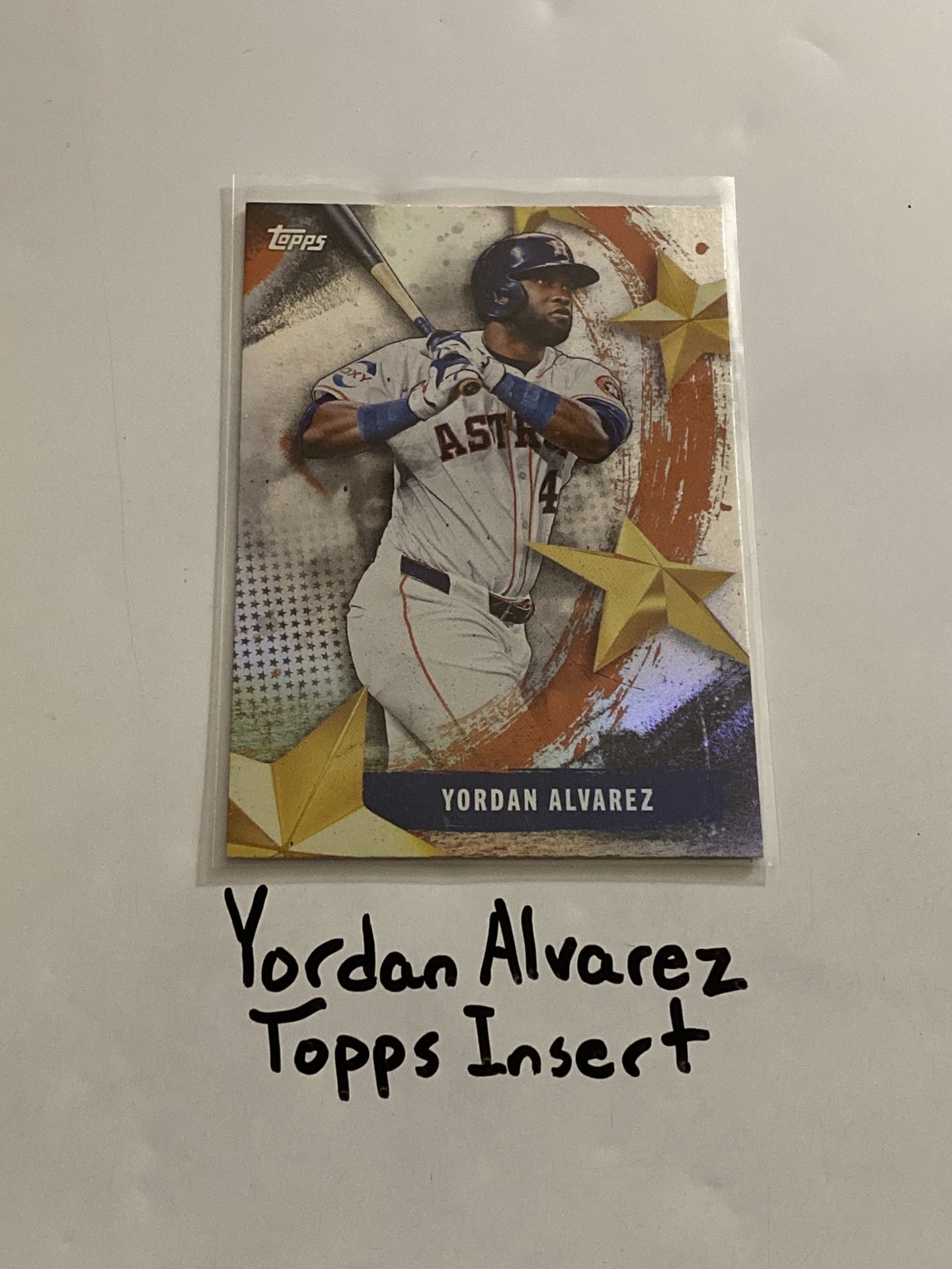 Yordan Alvarez Houston Astros Outfielder Topps Short Print Insert Card. 