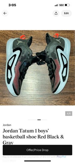 Jordan Tatum 1 boys' basketball shoe, which is designed for young athletes