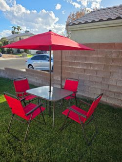 Free Delivery Included Patio Set W Umbrella