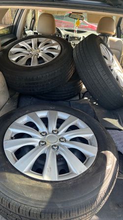 5x1114.3 steelies and tires