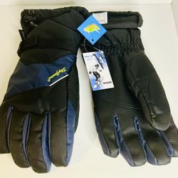 Sky Genius Winter Sport Ski Gloves Men's Large NWT Black/Blue