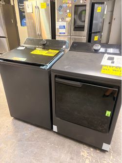 LG washer with agitator and dryer electric with warranty