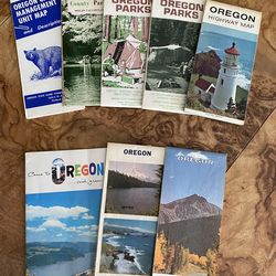 Vintage Oregon Tourism Brochures & Highway Map Set
